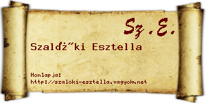 Szalóki Esztella névjegykártya